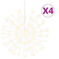 vidaXL Weihnachtsbeleuchtungen Feuerwerk 4 Stk. 140 LEDs Warmweiß 17cm