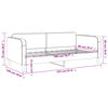 vidaXL Tagesbett Dunkelgrau 90x200 cm Stoff