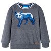 Kinder-Sweatshirt Marineblau Melange 128