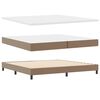 vidaXL Boxspringbett mit Matratze Cappuccino 200 x 200 cm Kunstleder