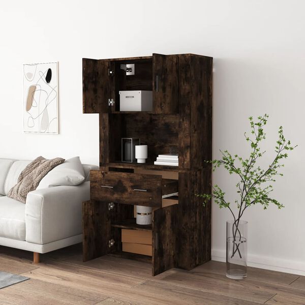 vidaXL Highboard R&auml;uchereiche Holzwerkstoff