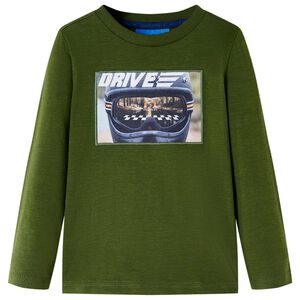 Kinder-Langarmshirt Dunkles Khaki 104