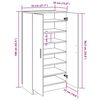 vidaXL Schuhschrank Grau Sonoma 55x35x108 cm Holzwerkstoff