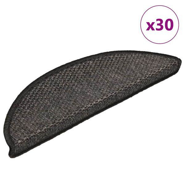 vidaXL Stufenmatten Selbstklebend Sisal-Optik 30Stk. 56x17x3cm