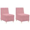 vidaXL Modulares Armfreies Sofa 2 pcs Rosa 55 x 74 x 82 cm Samt