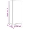vidaXL Wand-Badschrank Betongrau 32x20x67 cm