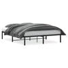 vidaXL Bettgestell Metall Schwarz 160x200 cm