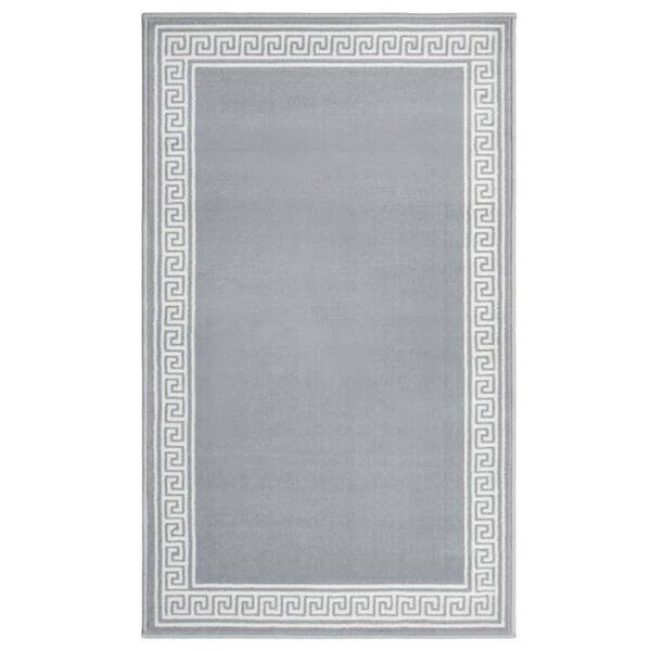 vidaXL Teppichl&auml;ufer BCF Grau mit Motiv 100x150 cm