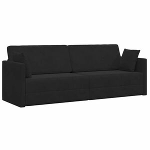 vidaXL Boden-Sofa-Bett Schwarz 213 x 70 x 77 cm Samt