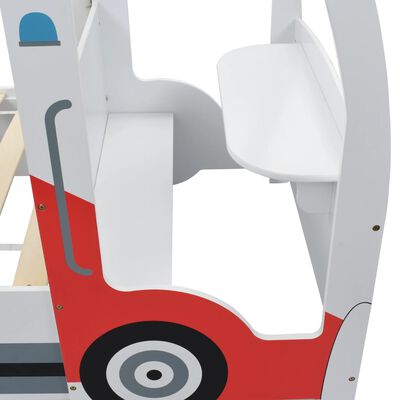 vidaXL Polizeiauto-Kinderbett mit Matratze 90x200 cm 7 Zone H2