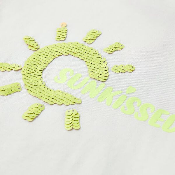 Kinder-T-Shirt Ecru 116