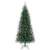 vidaXL Künstlicher Weihnachtsbaum mit 300 LEDs Grün 210 cm PE und PVC