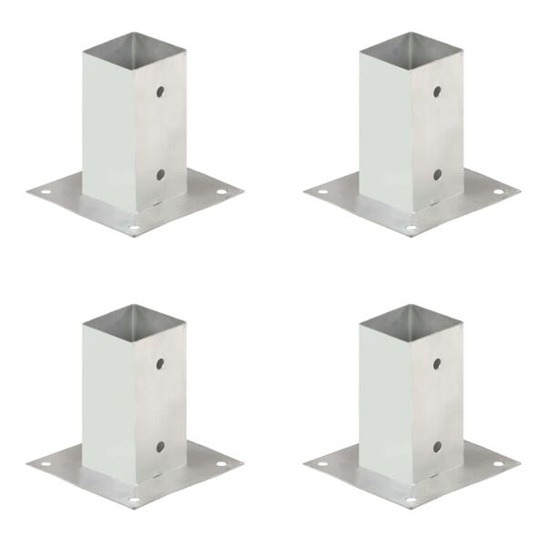vidaXL Pfostenanker 4 Stk. Verzinktes Metall 71 mm