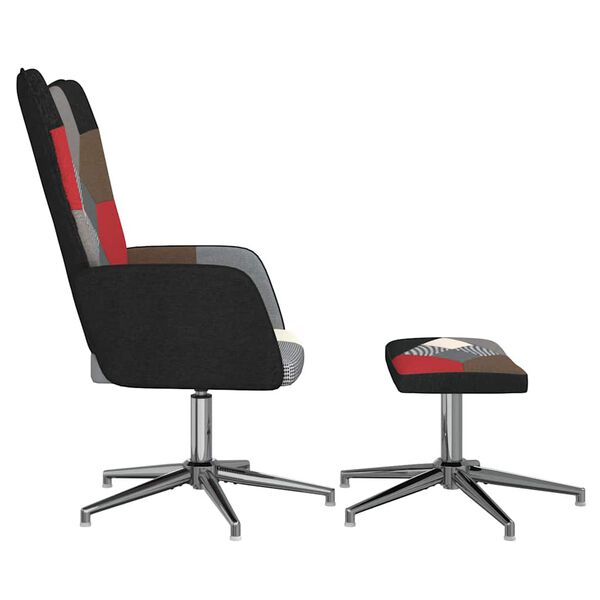 vidaXL Relaxsessel mit Hocker Patchwork Stoff