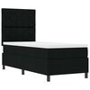 vidaXL Boxspringbett mit Matratze mit LED Schwarz 80 x 200 cm Stoff