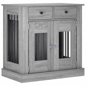 vidaXL Hundek&auml;figm&ouml;bel Sonoma-Grau 80 x 47,5 x 80 cm Holzwerkstoff