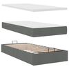 vidaXL Ottoman-Bett mit Matratze Dunkelgrau 90x190 cm Stoff
