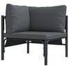 vidaXL Gartenm&ouml;bel mit Kissen Anthrazit 80 x 80 x 71 cm Stahl