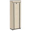 vidaXL Schuhschrank mit Abdeckung Cremewei&szlig; 57 x 29 x 162 cm Stoff