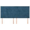 vidaXL Kopfteil Dunkelblau 160 x 5 x 118/128 cm Samt