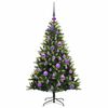 vidaXL K&uuml;nstlicher geflammter Weihnachtsbaum 150 LEDs Gr&uuml;n 120 cm