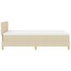 vidaXL Boxspringbett mit Matratze Creme 120 x 200 cm Stoff