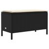 vidaXL Garten-Fu&szlig;hocker Schwarz und Creme 80 x 38 x 45 cm PE-Rattan