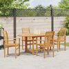 vidaXL Garten Essgruppe 5 pcs Braun Massivholz Teak