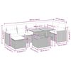 vidaXL 8-tlg. Garten-Sofagarnitur mit Kissen Grau Poly Rattan Akazie