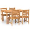 vidaXL 5-tlg. Garten-Essgruppe Massivholz Teak