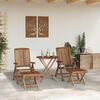 vidaXL Garten Essgruppe 4 pcs Braun Massivholz Teak