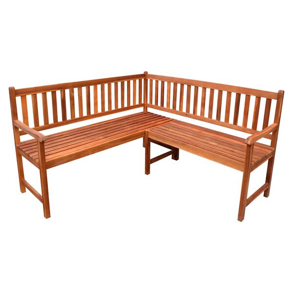 vidaXL Garten-Eckbank mit Auflagen 150 cm Massivholz Akazie