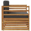 vidaXL Outdoor-Sofagarnitur Massives Akazienholz und Polyester Natur
