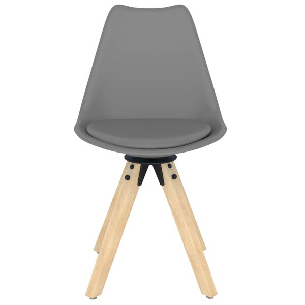 vidaXL Esszimmerst&uuml;hle 4 Stk. Drehbar Grau PP