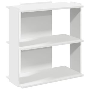 vidaXL B&uuml;cherregal 3 B&ouml;den Wei&szlig; 60x30x60 cm Holzwerkstoff