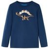 Kinder-Langarmshirt Marineblau 116