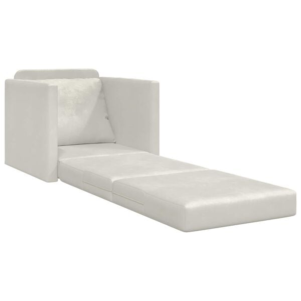 vidaXL Schlafsofa Creme 74 x 77 x 81 cm Samt