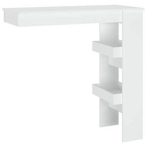 vidaXL Wand-Bartisch Wei&szlig; 102x45x103,5 cm Holzwerkstoff