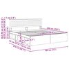 vidaXL Bettrahmen Sonoma 180 x 200 cm Massives Kiefernholz