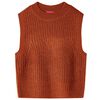 Kinder-Pulloverweste Gestrickt Cognac 104