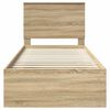 vidaXL Bettrahmen Sonoma-Eiche 75 x 190 cm Massives Kiefernholz