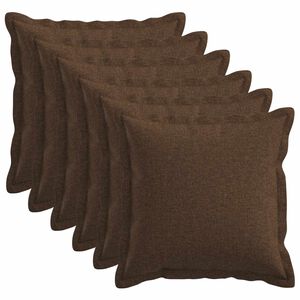 vidaXL Kissenbezug 6 stk. HOUTEN Braun 30 x 30 cm Kunstleinen
