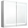 vidaXL Badezimmerspiegelschrank Betongrau 80 x 12 x 68 cm