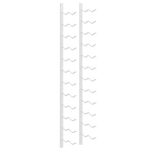 vidaXL Wand Weinregal f&uuml;r 24 Flaschen Wei&szlig; Eisen