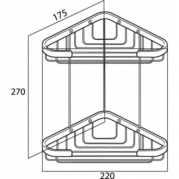 Tiger Eckkorb Duschkorb Exquisit Silber 489620942