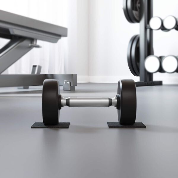 vidaXL Gummipad Schwarz Gummi