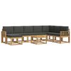 vidaXL Outdoor-Sofagarnitur 9 stk. Wei&szlig; und Anthrazit