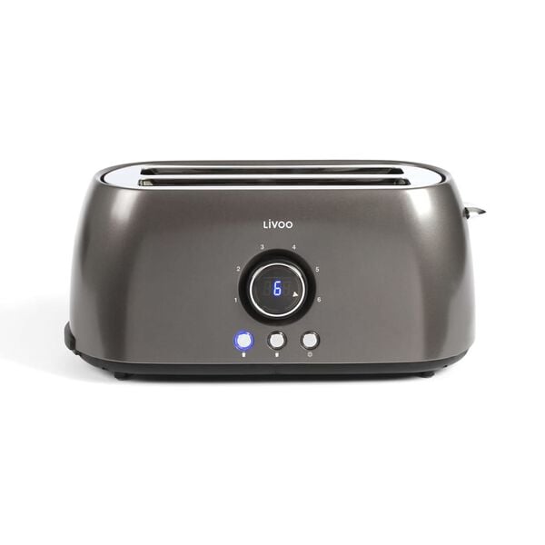 Livoo Toaster mit Digitalanzeige 1400 W Grau
