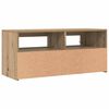 vidaXL TV-Schrank mit LED-Leuchten Artisan-Eiche 90x35x40 cm