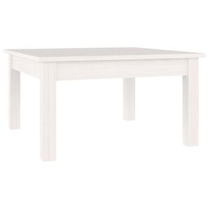 vidaXL Couchtisch Wei&szlig; 55x55x30 cm Massivholz Kiefer